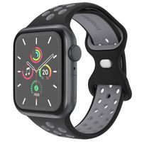 imoshion Sport⁺ bandje Apple Watch Series 1 t/m 11 / SE / Ultra (44/45/46/49 mm) - Maat M/L - Black & Anthracite