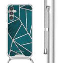 imoshion Design hoesje met koord Samsung Galaxy A14 (5G/4G) - Petrol Green Graphic