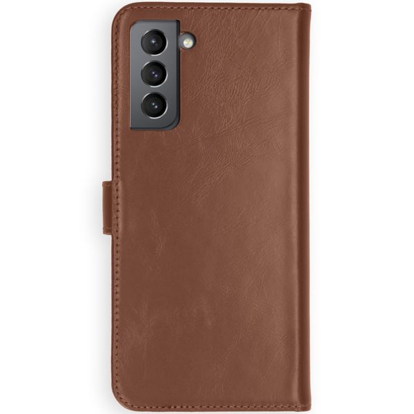 Selencia Echt Leren Bookcase Samsung Galaxy S21 Plus - Lichtbruin