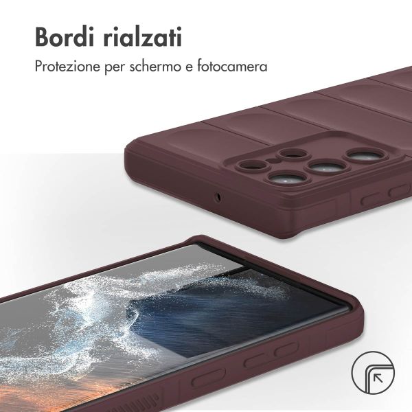 imoshion EasyGrip Backcover Samsung Galaxy S22 Ultra - Aubergine
