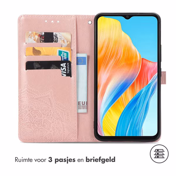 imoshion Mandala Bookcase Oppo A18 / Oppo A38 - Rosé Goud
