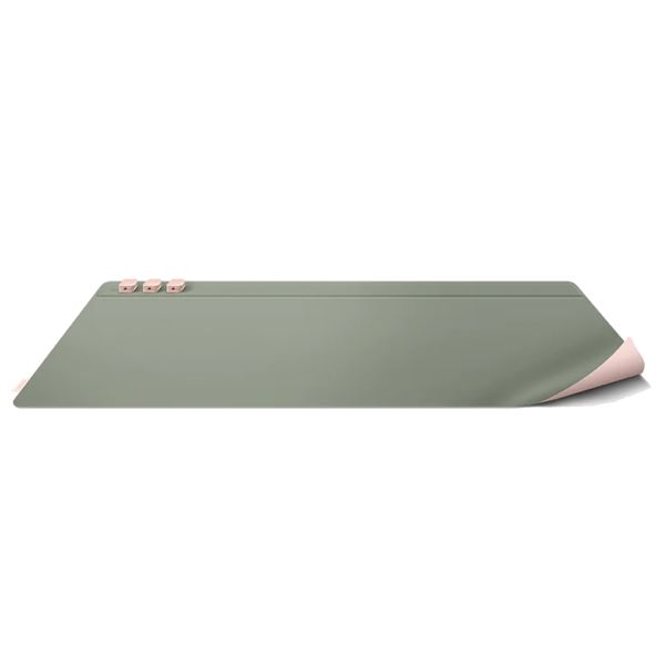 Uniq Hagen Reversible Bureau onderlegger - Blush Pink / Mist Green