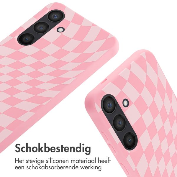 imoshion Siliconen design hoesje met koord Samsung Galaxy S24 - Retro Pink