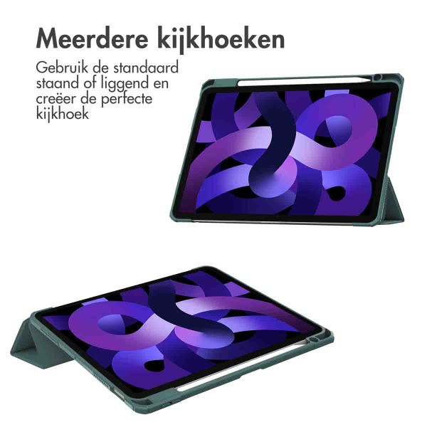 imoshion Trifold Hardcase Bookcase Apple iPad Air 11 inch (2025) M3 / (2024) M2 / Air 5 (2022) / Air 4 (2020) - Groen
