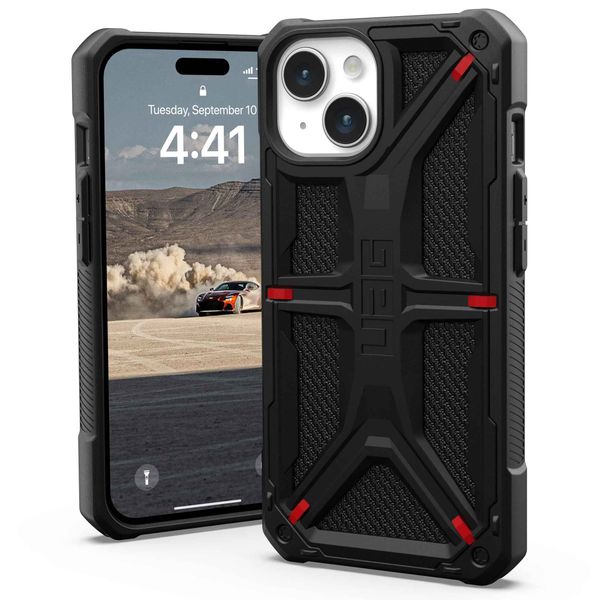 UAG Monarch Backcover iPhone 15 - Kevlar Black