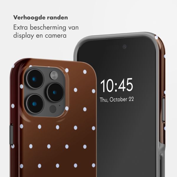 Selencia Vivid Backcover Apple iPhone 15 Pro - Happy Dots Chocolate