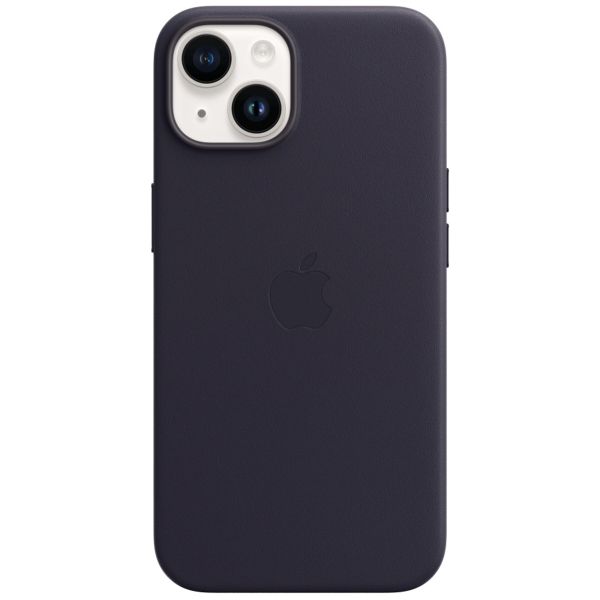 Apple Leather Back Cover with MagSafe Apple iPhone 14 - Ink