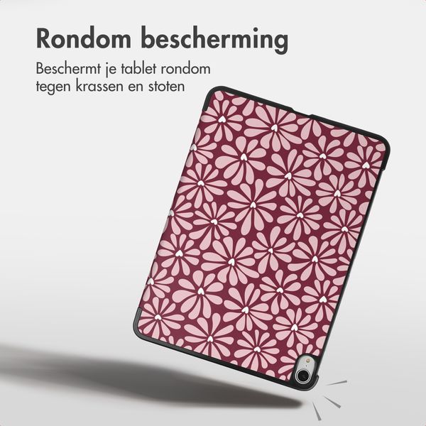 imoshion Design Trifold Bookcase Apple iPad Air 11 inch (2026) M4 / (2025) M3 / (2024) M2 / Air 5 (2022) / Air 4 (2020) - Bloom Love Blush