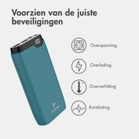 imoshion Powerbank 20.000 mAh - 22,5W Snellader - USB-C / USB-A - Petrol Green