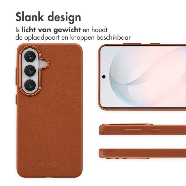 Accezz MagSafe Leather Backcover Samsung Galaxy S26 - Sienna Brown