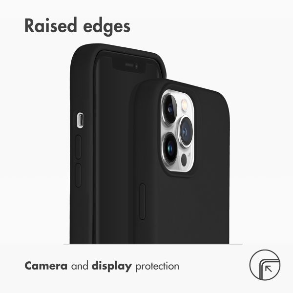Accezz Liquid Silicone Back Cover with MagSafe Apple iPhone 13 Pro Max - Black
