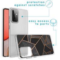 imoshion Design hoesje Samsung Galaxy A72 - Grafisch Koper / Zwart