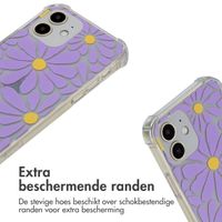 imoshion Design hoesje met koord Apple iPhone 12 (Pro) - Tropical Violet Flowers Connect