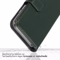 Selencia Echt Lederen Bookcase Apple iPhone SE (2022 / 2020) / 8 / 7 / 6(s) - Groen