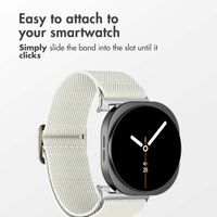 imoshion Elastic Nylon Band Samsung Galaxy Watch 9 (40/44mm) / Watch 8 (40/44mm) / Classic (46mm) - Beige