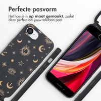 imoshion Siliconen design hoesje met koord iPhone 16e - Sky Black