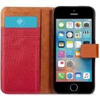 imoshion Luxe Canvas Bookcase iPhone SE / 5 / 5s - Rood