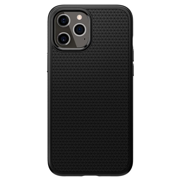 Spigen Liquid Air Backcover iPhone 12 Pro Max - Zwart