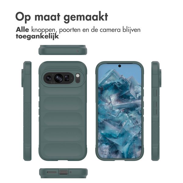 imoshion EasyGrip Backcover Google Pixel 9 / 9 Pro - Donkergroen