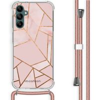 imoshion Design hoesje met koord Samsung Galaxy A14 (5G/4G) - Grafisch Koper - Roze / Goud