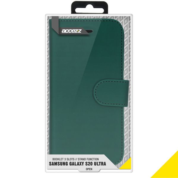 Accezz Wallet Softcase Bookcase Samsung Galaxy S20 Ultra - Groen