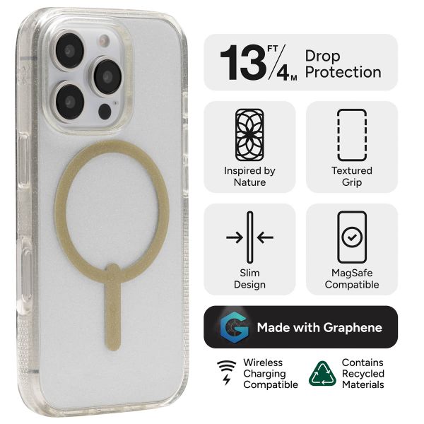 ZAGG Milan Snap Case met MagSafe Apple iPhone 16 Pro - Gold Glitter