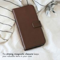 Selencia Genuine Leather Book Case Samsung Galaxy S26 Plus - Brown