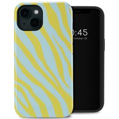 Selencia Vivid Backcover met MagSafe iPhone 14 - Zebra Winter Sky Titanium Yellow