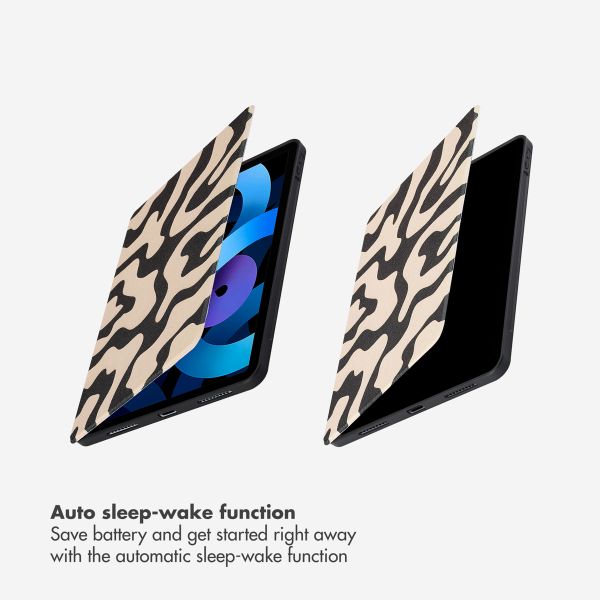 Selencia Vivid Tablet Case Apple iPad Air 11 inch (2026) M4 / (2025) M3 / (2024) M2 / Air 5 (2022) / Air 4 (2020) - Art Wave Black