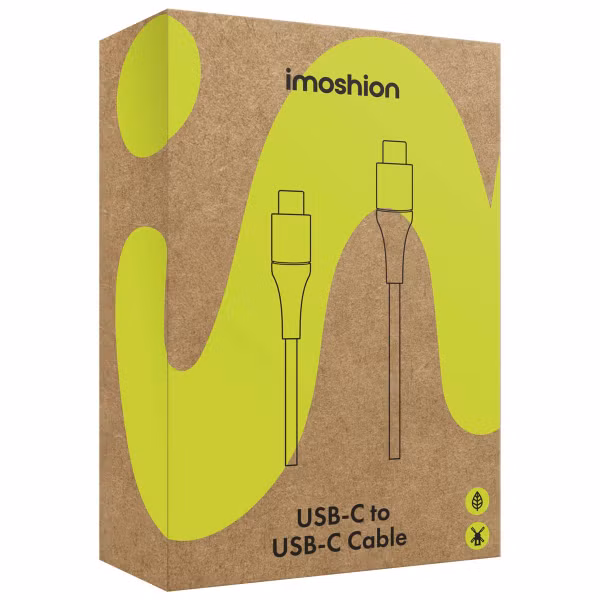 imoshion Braided USB-C naar USB-C kabel - 0,5 meter - Wit