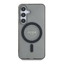 Guess MagSafe IML Rhinestones Case Samsung Galaxy S25 - Zwart