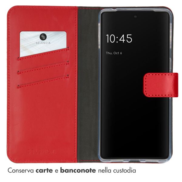 Selencia Echt Leren Bookcase Google Pixel 7 Pro - Rood