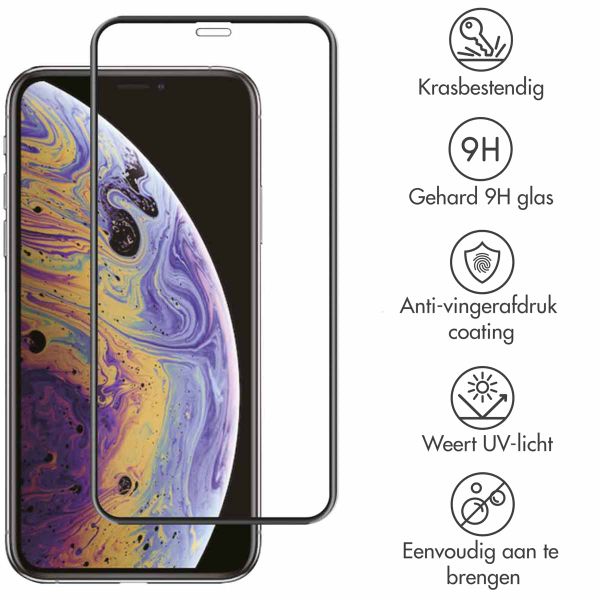 Accezz Gehard Glas Full Cover Screenprotector voor iPhone 11 Pro Max / Xs Max