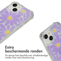 imoshion Design hoesje met koord Apple iPhone 14 - Tropical Violet Flowers Connect