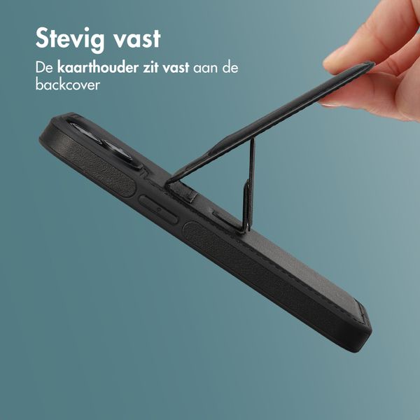 imoshion Backcover met kaarthouder en stand Apple iPhone 15 - Zwart
