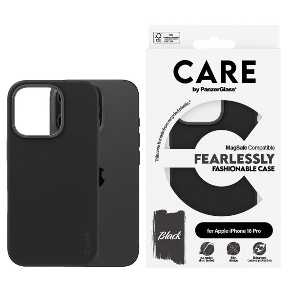 CARE by PanzerGlass Fashion Backcover MagSafe Apple iPhone 16 Pro - Zwart