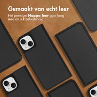 Accezz Premium Leather Slim Bookcase iPhone 15 - Zwart