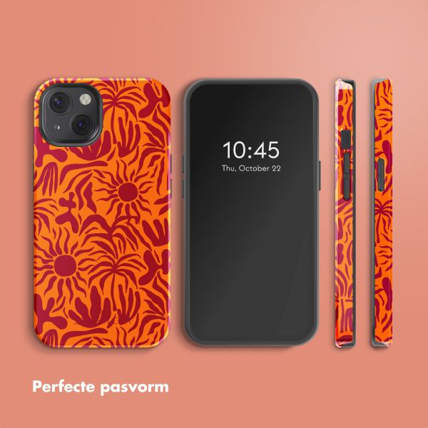 Selencia Vivid Tough Backcover met MagSafe iPhone 13 - Tropical Vibes Apricot