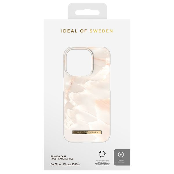 iDeal of Sweden Fashion Backcover MagSafe Apple iPhone 15 Pro - Rose Pearl Marble
