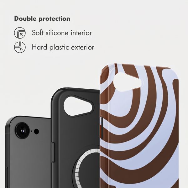 Selencia Vivid Back Cover with MagSafe Apple iPhone 17e / 16e - Dream Swirl Chocolate