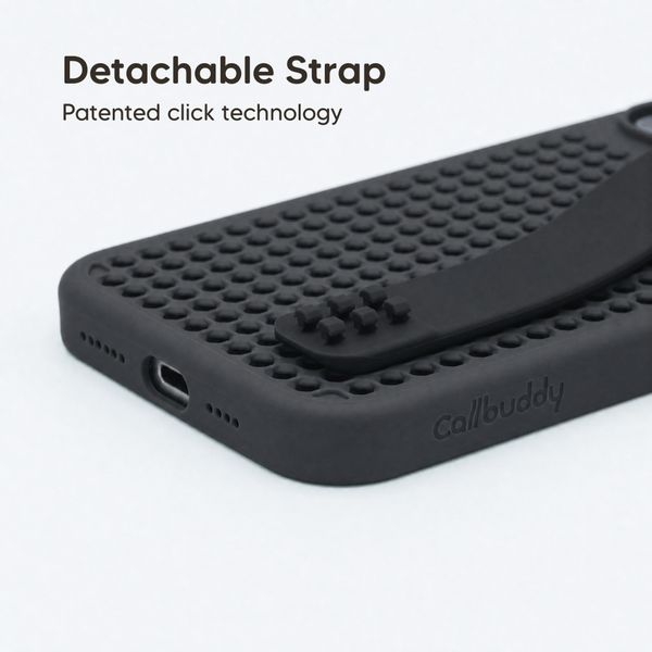 Callbuddy Hoesje met Strap Apple iPhone 16 Pro Max - Epic Black