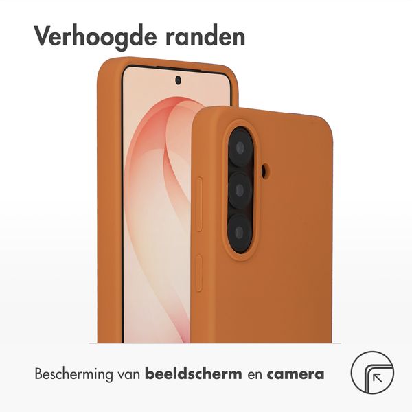 Accezz Liquid Silicone Backcover met MagSafe Samsung Galaxy S26 Plus - Oranje