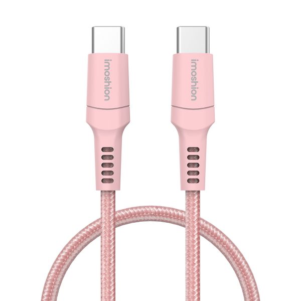 imoshion Braided USB-C naar USB-C kabel - 1 meter - Roze