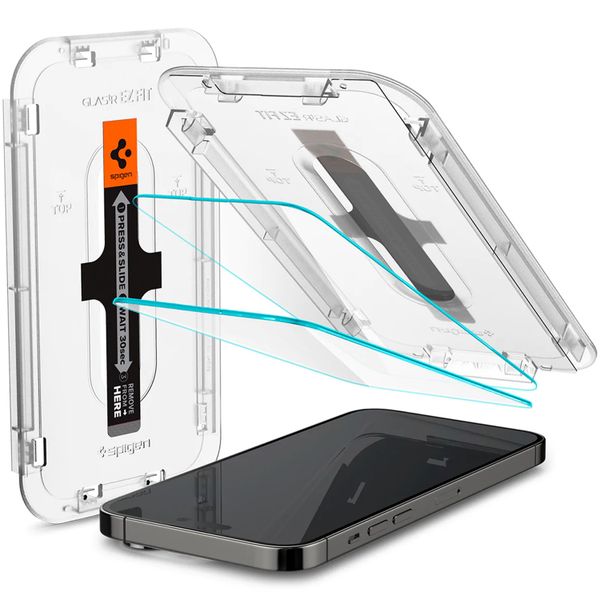 Spigen GLAStR EZ Fit Screen Protector 2 Pack + Applicator Apple iPhone 14 Pro
