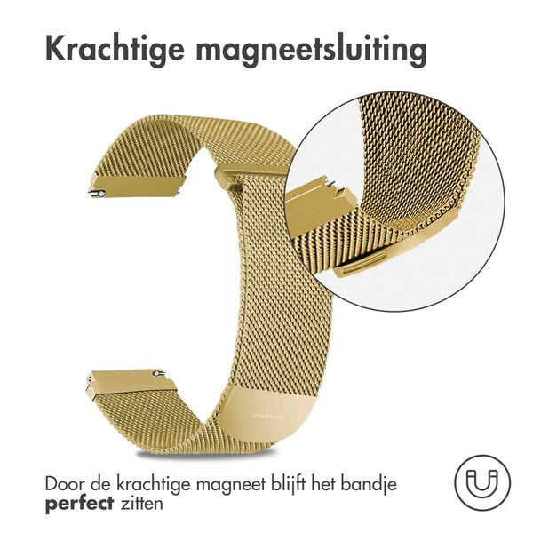 imoshion Milanees magnetisch bandje  - Universeel 22 mm aansluiting - Maat M - Goud