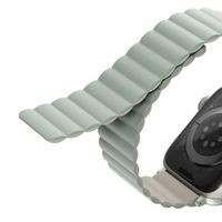 Uniq Revix dubbelzijdig bandje Apple Watch Series 1 t/m 9 / SE (38/40/41 mm) | Series 10 / 11 (42 mm) - Sage / Beige