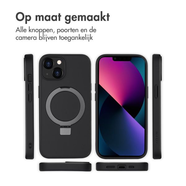 Accezz Ring Stand Backcover met MagSafe Apple iPhone 13 - Zwart