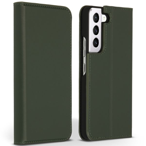 Accezz Premium Leather Slim Bookcase Samsung Galaxy S22 - Groen