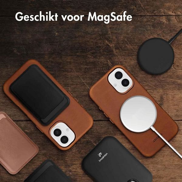 Accezz Vintage Leather Magsafe Backcover Apple iPhone 16 - Tabacco Cognac