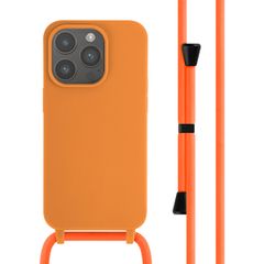 imoshion Siliconen hoesje met koord iPhone 14 Pro - Oranje